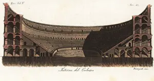 Colosseo: View of the interior of the Coliseum, Rome