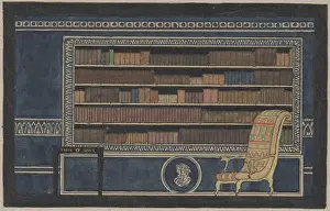 Gunnar: View of Interior for Paris Exhibition 1925, Bookcase