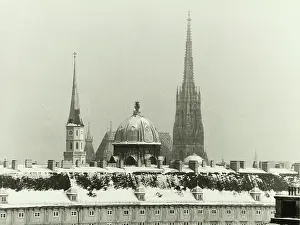 Steeples: View from the Justizpalast to St. Stephen's cathedral