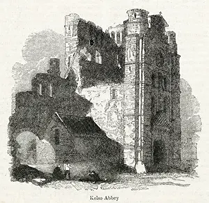 Kelso: View of Kelso Abbey, Scottish Borders, Scotland