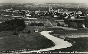 Kahlenberg: View of Klosterneuburg with monastery and the