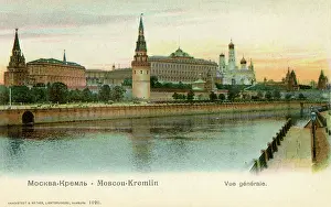 Cupolas: View of the Kremlin, Moscow, Russia