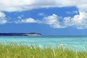 Lakeshore: View Across Lake Michigan to Sleeping Bear Dunes