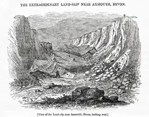Landslip: View of landslide near Axmouth, Devon