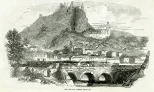 1847: View of Leiria, Portugal