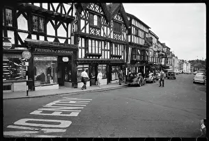 Hight: A view looking at the east row of shops on Broad Street
