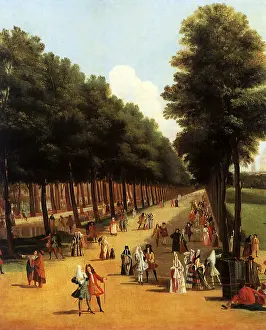 1710: A View of the Mall from St James's Park, London
