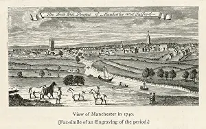 VIEW OF MANCHESTER 1740
