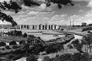 Irwell: View across Manchester racecourse toward Kersal