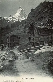 Shacks: View toward the Matterhorn - Zermatt, Switzerland