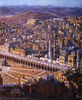 Mohammed: View of Mecca. Illustration by E. Dinet (1861-1929)