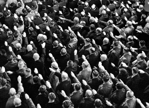 Parallel: View of a meeting in the Sportpalast during