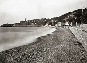 Mentone: View of Mentone, France, circa 1890