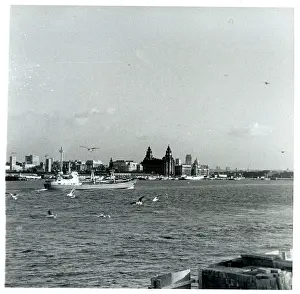 Liver: View across the Mersey, Liverpool, Lancashire
