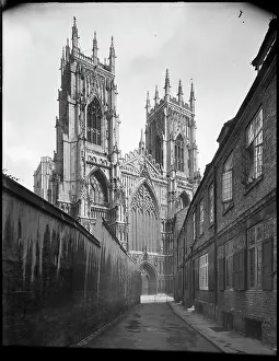Harker: View of the minster church's west front, from the north-west