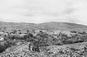 Jerash: View of modern Jerash, Jordan, Holy Land