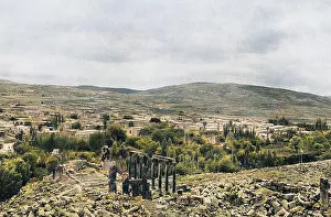 Jerash: View of modern Jerash, Jordan, Holy Land