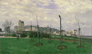 1869: View of Montmartre from the Cite des Fleurs Artist: