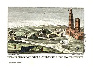 Viaggi: View of Morocco and the cordillera of the Atlas mountains