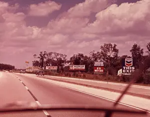 Expressway: View of the motorway from a car