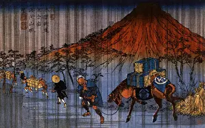 Eisen: View of Mount Asama from Oiwake