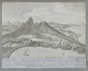 Vesuvio: View of Mount Vesuvius before the eruption of 1631