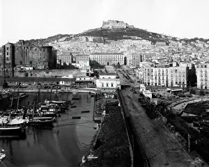 Molo: View of Naples from the Molo (pier), Italy