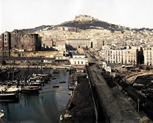 Napoli: View of Naples from the Molo (pier), Italy