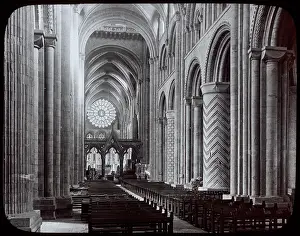 Cuthbert: View of the nave, Durham Cathedral, Durham