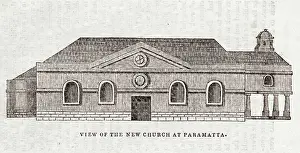 The Kings College Archives And Special Collections: View of the new church at Paramatta