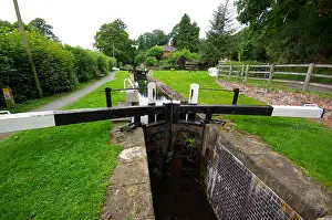 Montgomeryshire: View of Newhouse Lock, Montgomery Canal