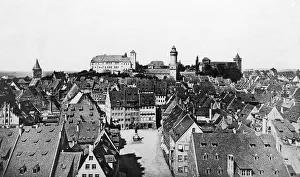 Duerer: View on Nuremberg Castle around 1900