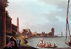 Luigi: View of Obelisk and ancient walls at Alexandria