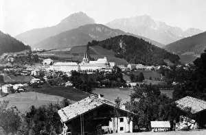 Grosser: View from Oberherzogberg to Berchtesgaden, around 1920