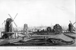 Rosenberg: View of Old Berlin with windmills, 18th century