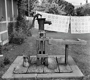 Backyards: Side View Of Old Water Pump &