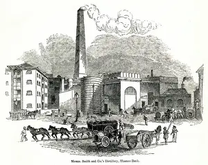 Octavius: View outside a distillery, Thames Bank, south-west London