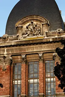 Xiiis: View from below of pediment with allegorical figures