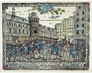 Bastille: View of the Place De Greve the Day of the Storming of the Ba