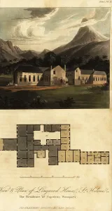 Fainting: View and plan of Napoleon's final residence on Saint Helena