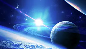 Radiant: A view of a planet as it looms in close orbit and with ?