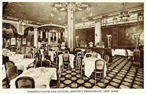 Pompeian: A view of the Pompeian room and lounge at Rector's Restauran