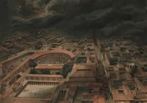 Fausto: View of Pompeii at the moment of the eruption of Vesuvius