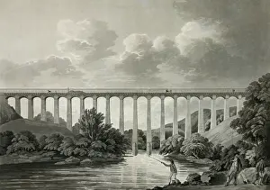 Pontcysyllte: View of Pontcysyllte aqueduct, North Wales