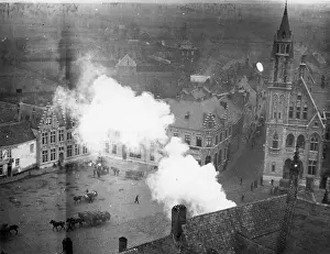 Poperinghe: View of Poperinge, Belgium, WW1
