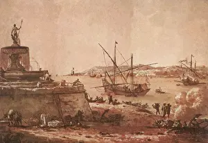1642: View of the Port of Valletta in Malta