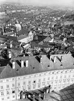 Vltava: View from the Prague Castle on the historic city