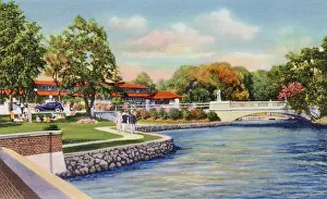 Folder: View from recreation building, Lake Geneva, Wisconsin, USA