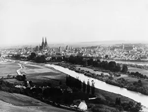 Danube: View of Regensburg, around 1910