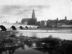 Danube: View of Regensburg, around 1915